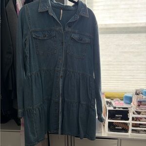 Free People Denim Mini Dress